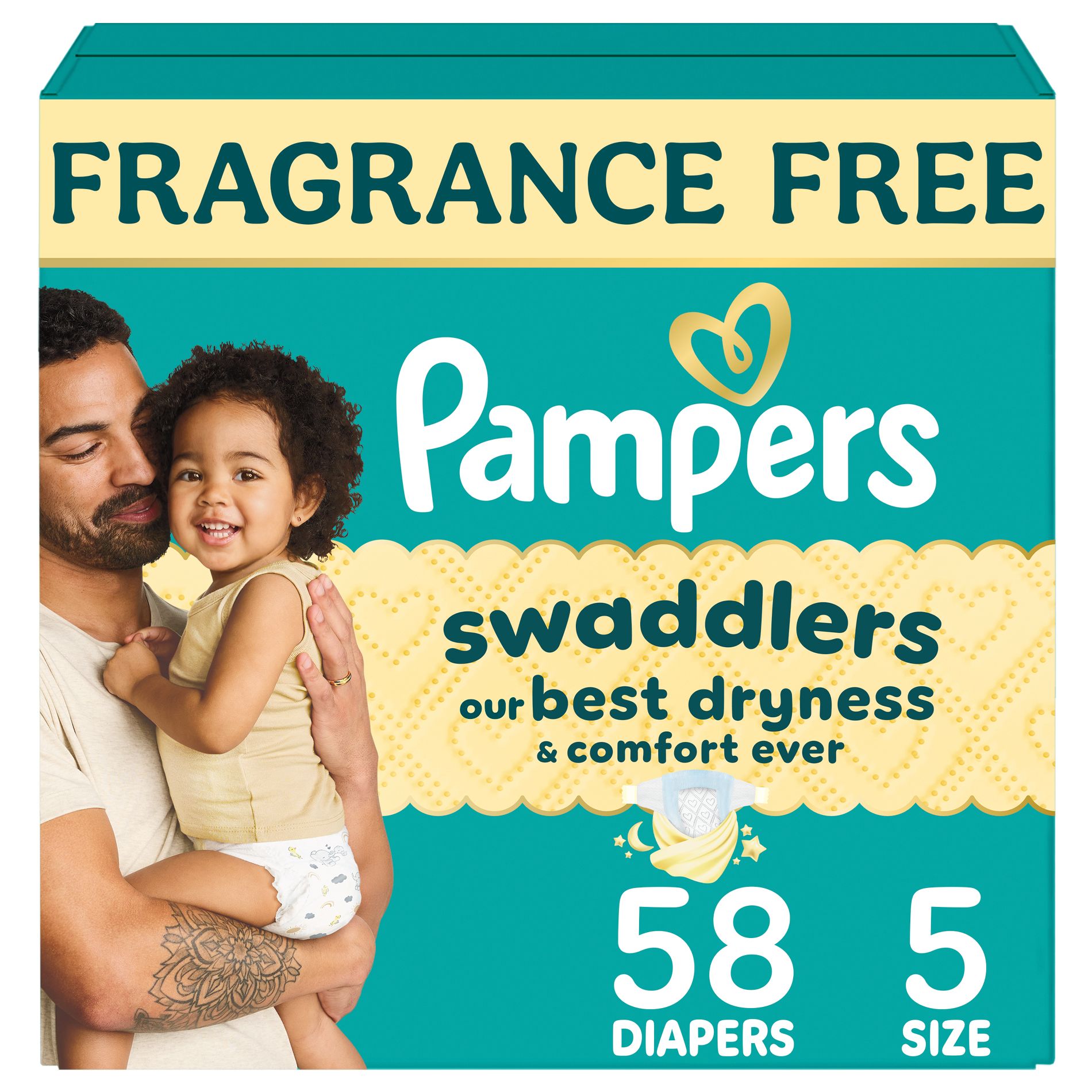 Pampers Swaddlers Sensitive Disposable Diapers - Size 5 - 58ct