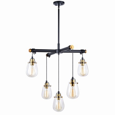 Vaxcel Kassidy 5 - Light Chandelier in  Black