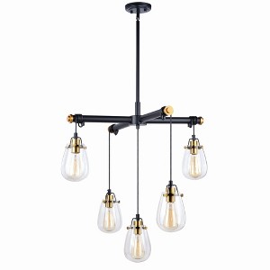 Vaxcel Kassidy 5 - Light Chandelier in  Black - 1 of 4