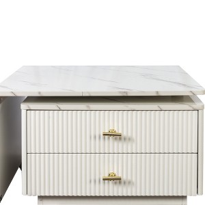 Racxily Modern Coffee Table, Unique Architectural Design Center Table for Living Room - 1 of 4