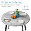 Best Choice Products 35.5in Mid-Century Modern Round Dining Table w/ Steel Legs, Adjustable Feet - 2 of 4