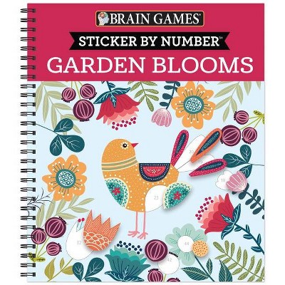 Brain Games - Sticker by Number: Garden Blooms - by  Publications International Ltd & New Seasons & Brain Games (Spiral Bound)