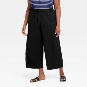 Women's High-Rise Straight Leg Side-Tie Pull-On Pants - A New Day™ - 1 of 3