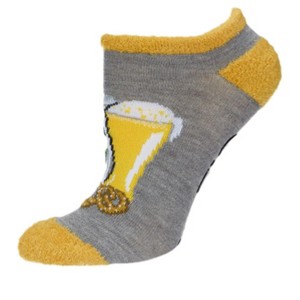 Memoi Women's I Give Into Beer Pressure Low-Cut Non-Skid Socks Med Gray Heather 9-11 - 1 of 4