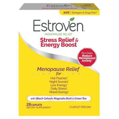 Estroven Menopause Relief + Stress Supplement Caplets - 28ct