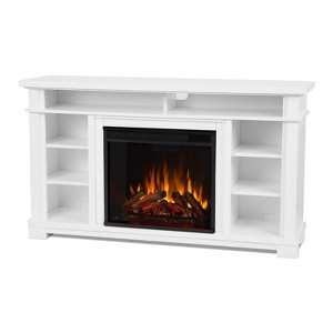 Belford 56" Electric Fireplace TV Stand in White by Real Flame - 1 of 4