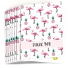 Big Dot of Happiness Pink Flamingo - Party Like a Pineapple - Tropical Summer Thank You Cards (8 count) - 2 of 4