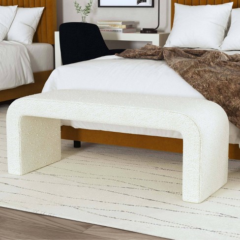 Colby Upholstered Bench Furniture Target - Milano : Skyline Snow