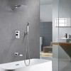 Sumerain Shower System, Shower Faucet Set Complete with Tub Spout, Shower Head and HandHeld, Chrome - image 3 of 4