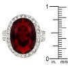 Slickblue Stunning Ruby Red Ring, 16.8 Carat, Women's Cocktail Jewelry, Rhodium-Plated, Sizes 5-10 - 3 of 4
