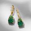 Ross-Simons 4.20 ct. t.w. Emerald Drop Earrings in 18kt Gold Over Sterling - 3 of 4
