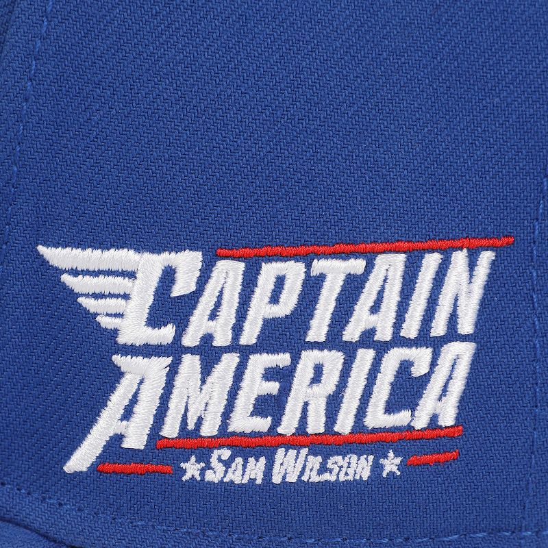 Marvel Universe Captain America A Logo Blue Snapback Hat-OSFA, 2 of 7
