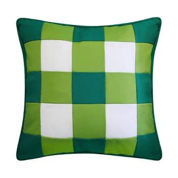 20"x20" Oversize Gingham Decorative Patio Square Throw Pillow - Edie@Home