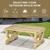 Resenkos Garden Bench, Patio Bench,2-Person Garden Bench Outdoor Wagon Wheel Porch Bench for Backyard, Patio, Garden Natural Brown - 4 of 4