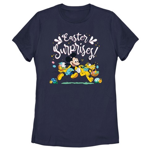 Women's Mickey & Friends Easter Surprises Mousey And Pluto T-shirt