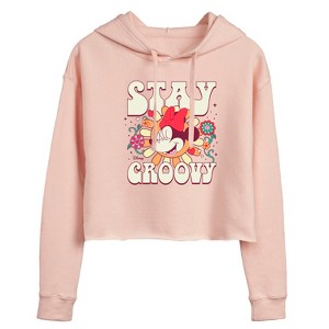Women's - Disney - Mickey & Friends Cropped Graphic Hoodie - 1 of 3