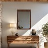 LuxenHome Rubberwood Frame Rectangle 35-Inch Tall Wall Mirror, Accent and Vanity Brown - 4 of 4