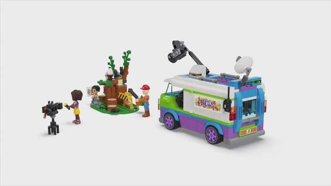 LEGO Friends Newsroom Van Pretend Building Toy 41749, 2 of 8, play video