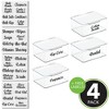 mDesign Stackable Plastic Bathroom Organizer Box, 4 Pack + 32 Labels - 3 of 4