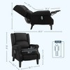 Aghana Digitals Black Suede Massage Recliner with Heat & Vibration, 150° Recline, Footrest, Side - 2 of 4