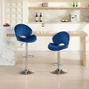 Adjustable Bar Stools Set of 2 with Back and Footrest, Counter Height Bar Chairs with Swivel Function for Kitchen, Bar, or Dining - 3 of 4