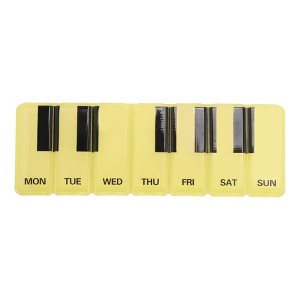 Unique Bargains 7 Grid Piano Keys Pill Case 1 Pc - 1 of 4
