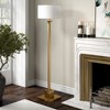 Hudson and Canal 65" Tall Floor Lamp with Fabric Shade Brass/White: Modern Farmhouse Style, UL Listed, Metal Base - 4 of 4