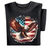 Collections Etc Majestic Patriotic Soaring Bald Eagle Flag Short Sleeve Graphic T-Shirt - 4 of 4
