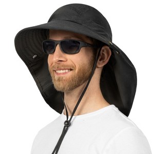 SUN CUBE Wide Brim Sun Hat with Neck Flap, UPF50+ Hiking Safari Fishing Hat for Womens, Sun Protection Beach Hat - 1 of 4