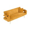 Zeus & Ruta Minimalist Corduroy Sofa with Throw Pillows - 2 of 4
