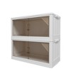 COMHOMA 22/26/32/36" Foldable Storage Bins, Plastic Stackable Large Organizer with Open Front Door, White - 3 of 4