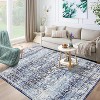 Washable Vintage Area Rug, Low-Pile Soft Faux Wool Carpet with Non-Slip TPR Backing, Stain-Resistant Large Rug for Living Room, Bedroom - 2 of 4