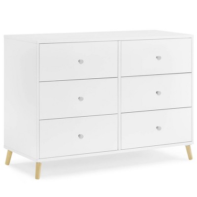 Delta Children Jordan 6 Drawer Dresser - Bianca White/Natural