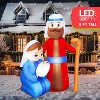 Joyfy 6 FT Tall Christmas Nativity Inflatable Decoration, Jesus Family Inflatable with Built-in LEDs for Xmas Party Indoor Outdoor Yard Garden Décor - 3 of 4