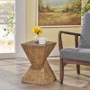 Modern Concrete Side Table with Twisted Hourglass Shape, Hand-Painted Finish and Lightweight Durable Structure-The Pop Home - 2 of 4