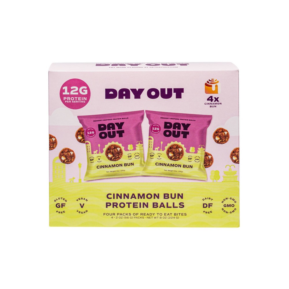 Day Out Cinnamon Bun Protein Balls Multipack - 12g Protein - 8oz