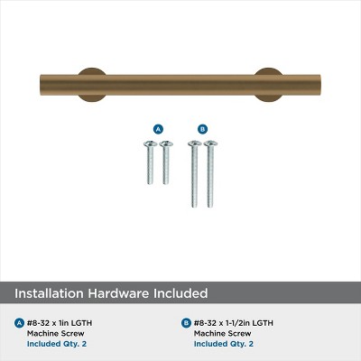 Modern Bronze Cabinet Bar Pull with Mounting Hardware