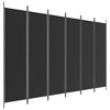 vidaXL Modern Room Divider with 6 Panels, 118.1"x78.7", Easy Assembly, Polyester Fabric and Iron Material, Foldable, Multi-purpose - Black - 2 of 4