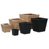 vidaXL 3 Piece Wooden Bucket Planter Set Solid Wood Fir - 2 of 4