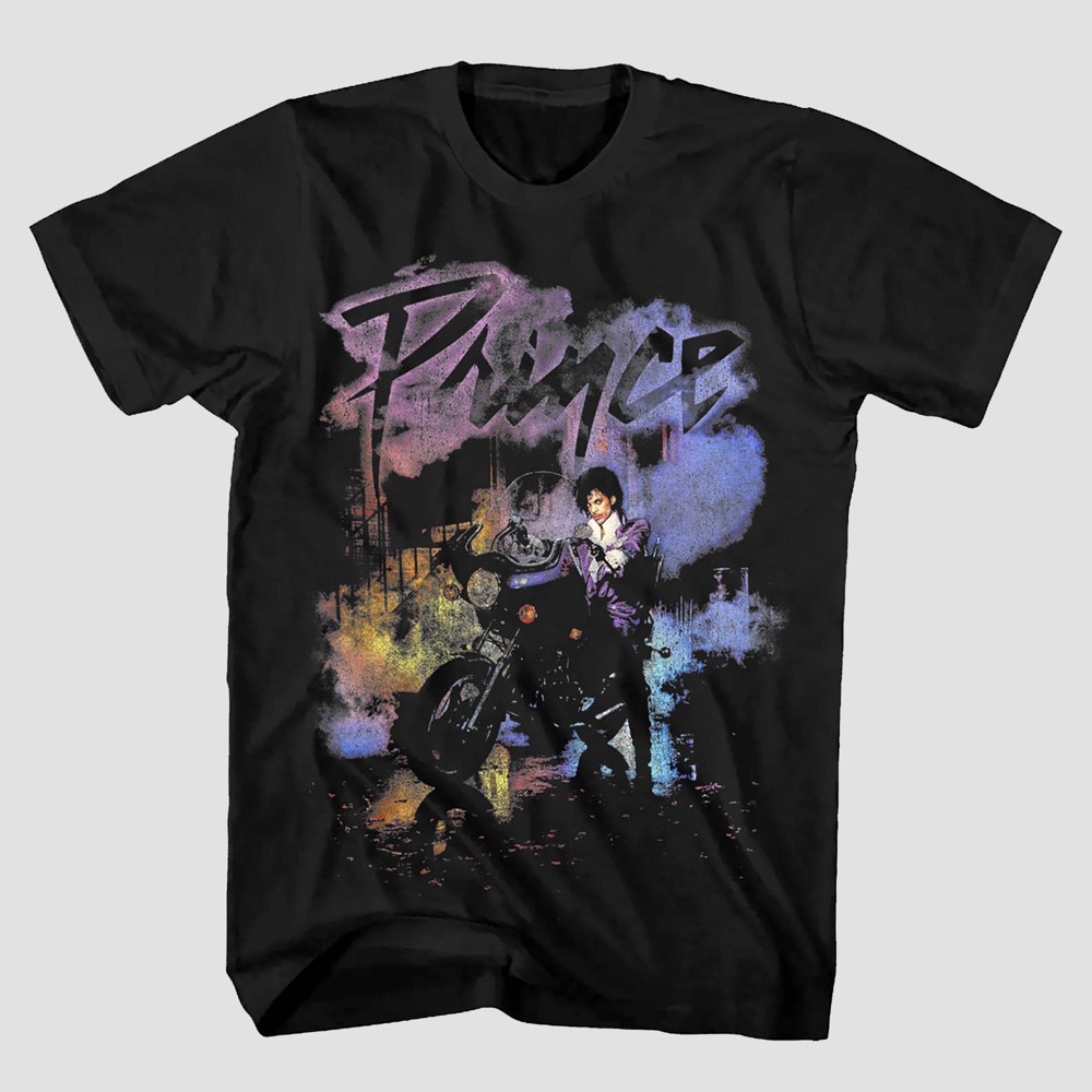 Mens Prince hort leeve Graphic T-hirt - Black