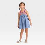 Toddler Girls' Chambray Smocked Dress - Cat & Jack™ Blue