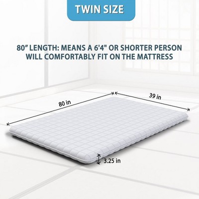 Twin Black Cotton Shikibuton Floor Mattress