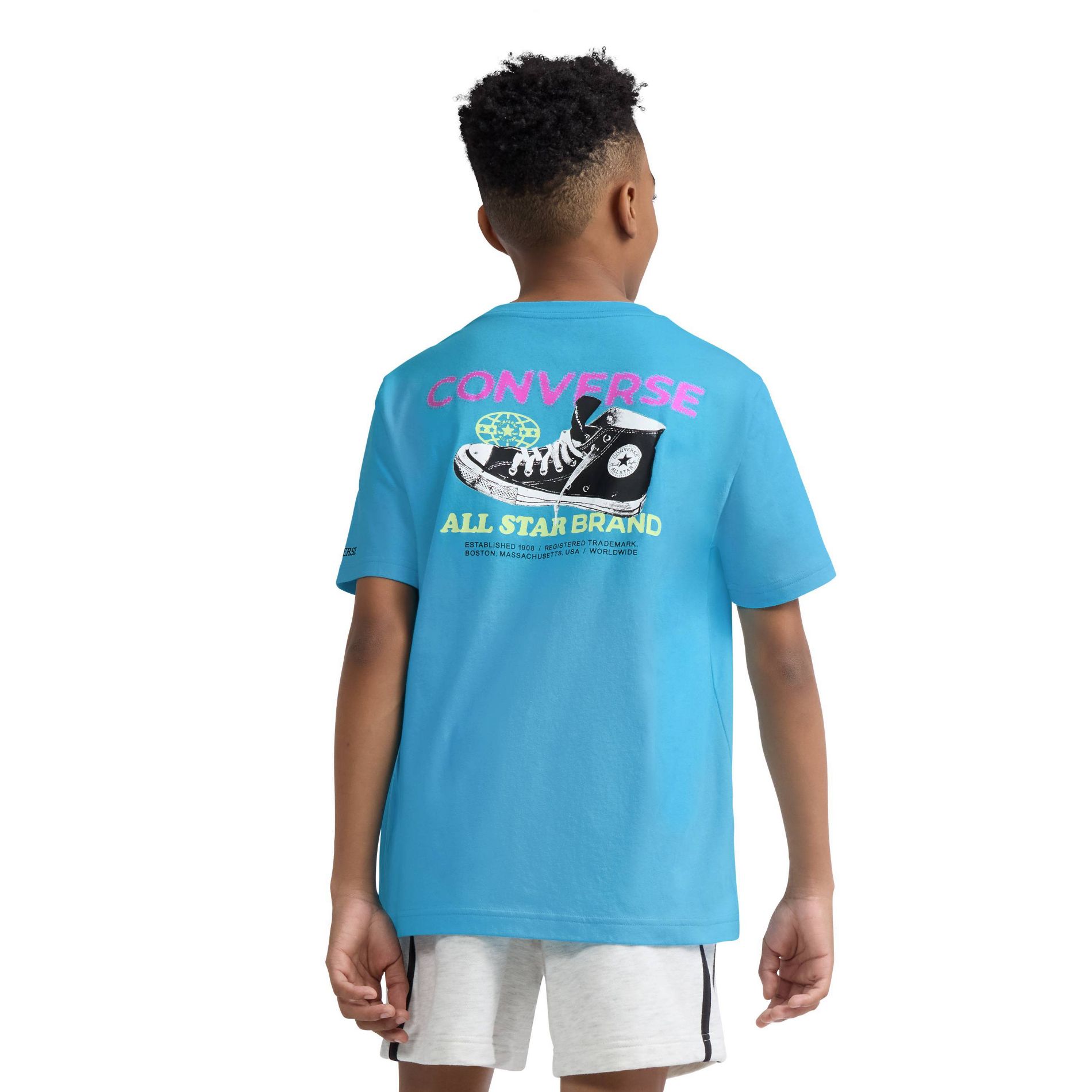 Converse® Boys' Short Sleeve Front and Back Graphic T-Shirt - Blue