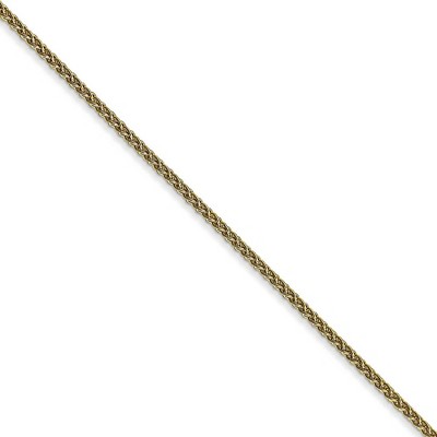 Black Bow Jewelry 1.25mm 10k Yellow Gold Solid Spiga Chain Necklaces