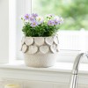 Ceramic Planter with Heart Accents - Ceramic Decorative Flower Pot for Indoor & Outdoor Plants - Modern Boho Style, Home & Garden Decor - 2 of 4