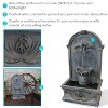 Sunnydaze 28"H Electric Glass Reinforced Concrete French-Inspired Design Outdoor Wall-Mount Water Fountain - 2 of 4