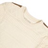Hope & Henry Boys' Organic Crew Neck Cable Sweater with Suede Detail, Kids - 4 of 4