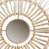 3pc Ella Round Natural Fiber and Mirror Wall Decor Set Natural - Madison Park: Iron Frames, Corn Husks, Boho Style - image 2 of 4