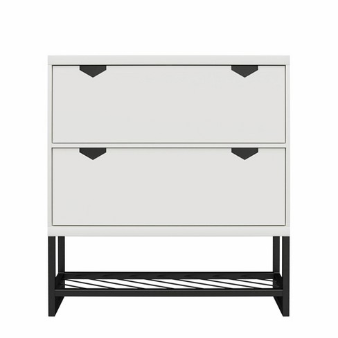 Laminate Pivot Open Shoe Cabinet White - Brightroom™ : Target