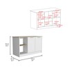 Kitchen Island with Four Open Shelves and Two Cabinets - 3 of 4